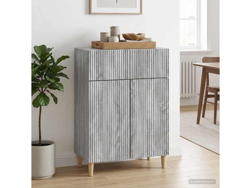  Buffet - bahut - meuble de rangement sonoma gris 66 x 34,5 x 90 cm bois d'ingénierie  - Conforama B