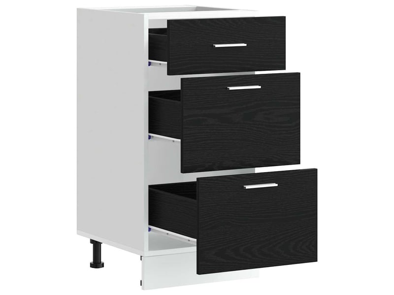  Meuble de cuisine bas chêne noir 40x46x81,5cm  - Conforama D