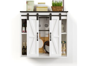 Meuble haut de cuisine 2 portes coulissantes 80x31x76 cm - rangement mural avec étagères réglables - mdf - blanc