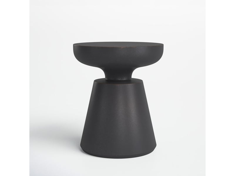  Table d'appoint ronde ø45cm - effet ciment noir - nero - noir 3MB12.01.07.02 - Conforama A