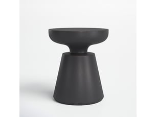 Table d'appoint ronde ø45cm - effet ciment noir - nero - noir