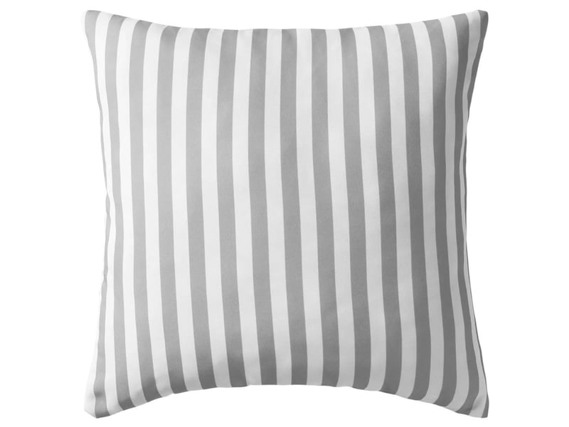  Lot de 4 coussins oreiller pour extérieur décoration jardin rayure 45 x 45 cm gris dec020110  - Conforama C