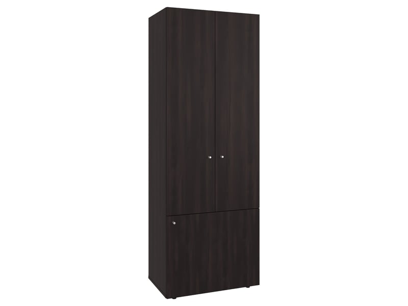  Armoire de 170 cm avec 3 portes et 3 étagères, noyer  - Conforama A