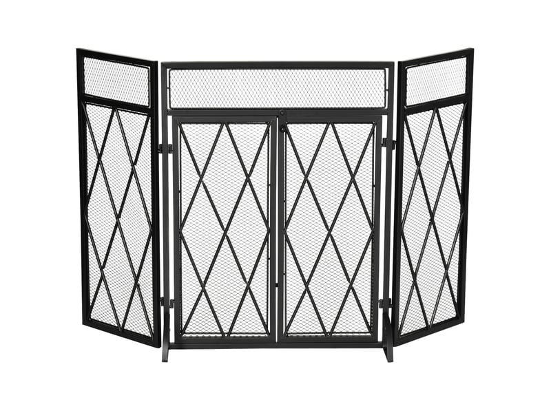  Pare-étincelles pliable, 3 pièces, 120 cm x 79 cm, noir  - Conforama B