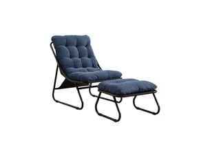 Fauteuil fixe   Tissu bleu