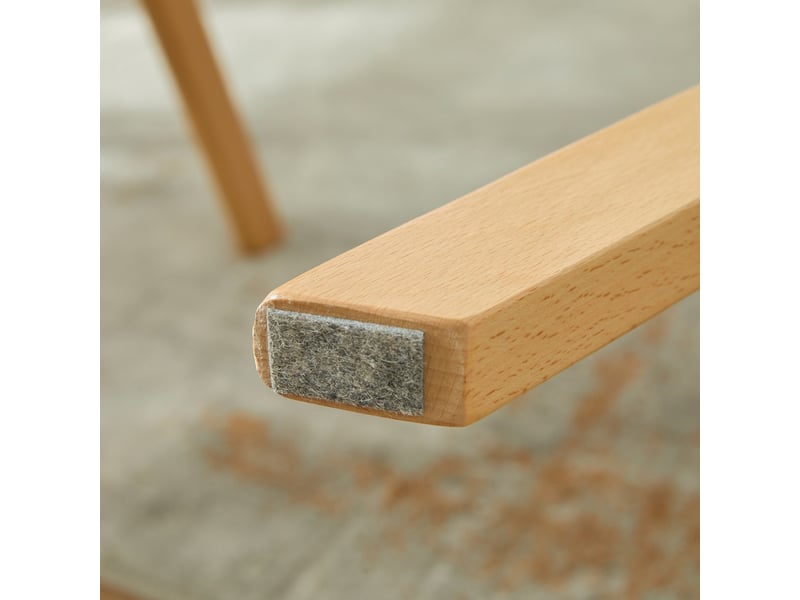 Lot de 2 chaises pliantes en bois massif hêtre rembourrées beige pour salle à manger cuisine bureau - Conforama E