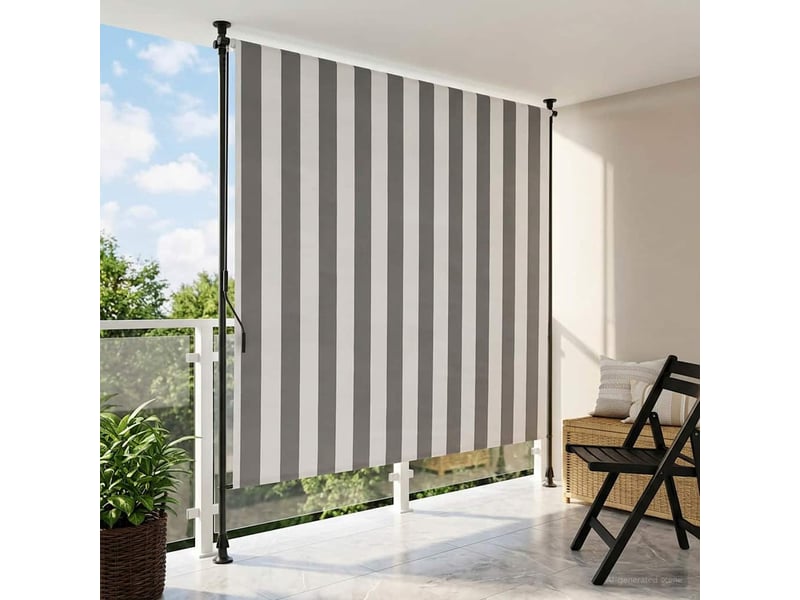  Store enrouleur, store roulant extérieur anthracite et blanc 120 x 270 cm cf47444  - Conforama B