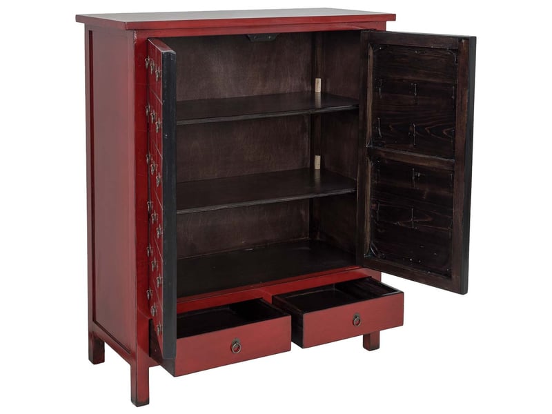  Armoire en bois rouge 102x42x120 cm h  - Conforama E