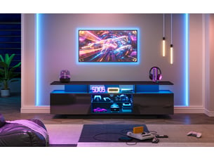 Meuble tv coloris noir 160 cm <strong>BIQZUYA</strong>  <strong></strong>