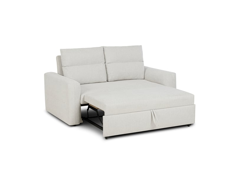  Canape droit convertible beige 2 places  - Conforama L