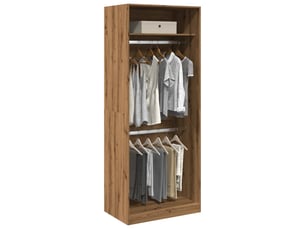 Garde-robe, armoire de rangement chêne artisanal 80x50x200 cm bois d'ingénierie shl81901