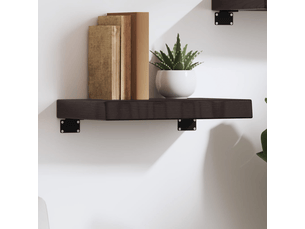 Étagère murale marron foncé bois chêne massif traité- comfortxl