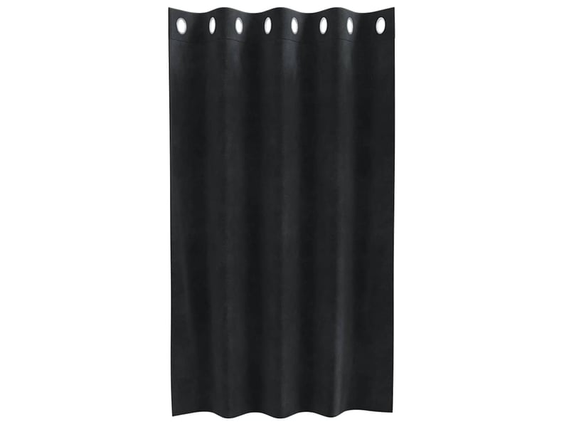  Lot de 2 rideaux, rideaux de fenêtre noir 140 x 140 cm velours cf44091  - Conforama D