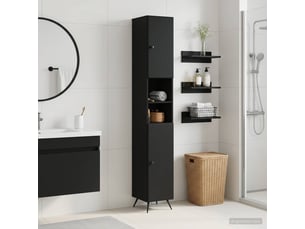 Colonne de salle de bain avec étagère ouverte breda noir