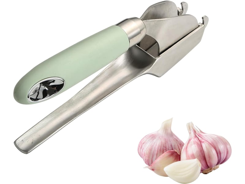 Broyeur d'ail en acier inoxydable avec poignée amovible, passe au lave-vaisselle pour un nettoyage rapide et un broyage facile, éplucheur d'ail et de  - Conforama B