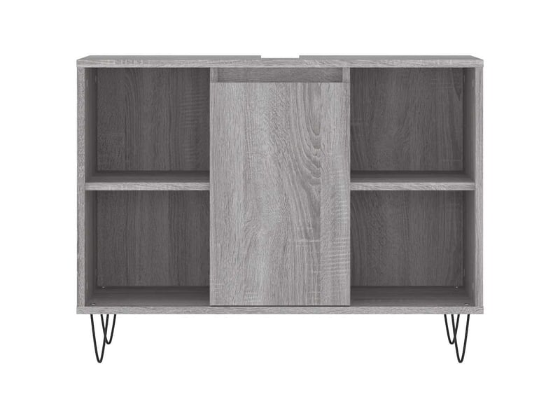  Meuble salle de bain rangement, commode sonoma gris 80x33x60 cm bois d'ingénierie shl9625  - Conforama E