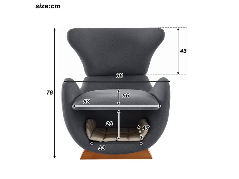  Fauteuil lounge gris en tissu avec niche intégrée pour votre petit compagnon, design requin-baleine et assise confortable  - Conforama C