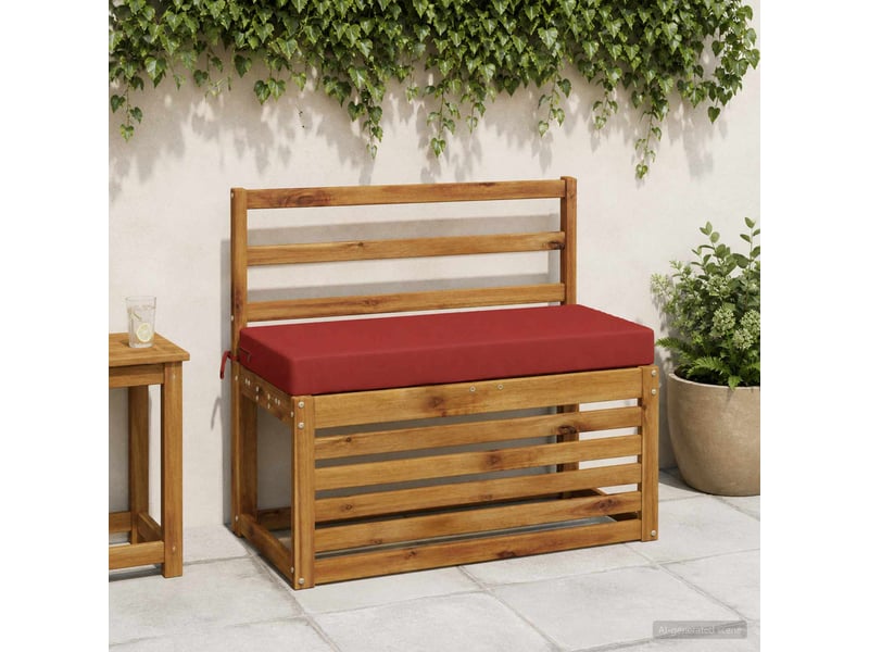  Coussin de banc, coussin d'assise, coussin de canapé soest 100 % polyester rouge 60 x 40 x 8 cm cf53534  - Conforama B