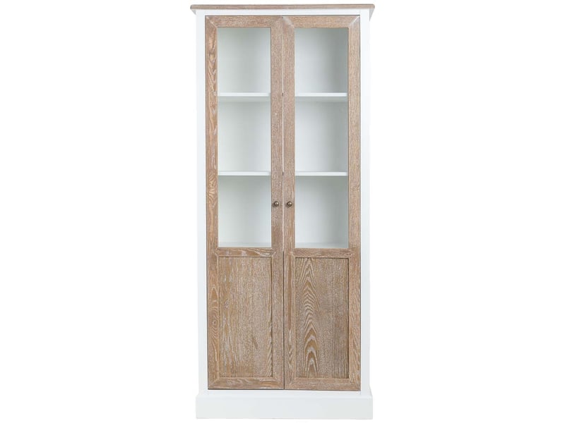  Vitrine en bois marron 81x40x180 cm h  - Conforama C