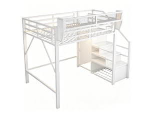 Lit mezzanine 140x200 cm OPULERANE TRADING LTD coloris blanc