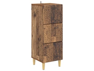 Armoire de rangement bureau, armoire à tiroirs bois ancien 33 x 34,5 x 90 cm shl7576