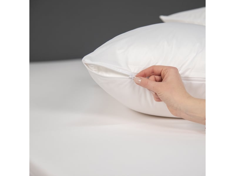  Lot de 2 protèges oreillers imperméables en jersey  - Conforama D