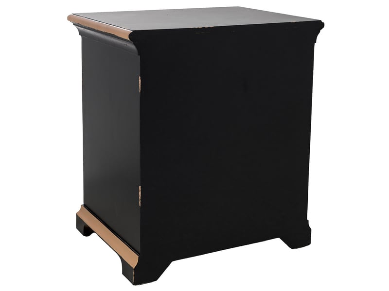  Table de chevet en bois noir 52x38x59 cm h  - Conforama D