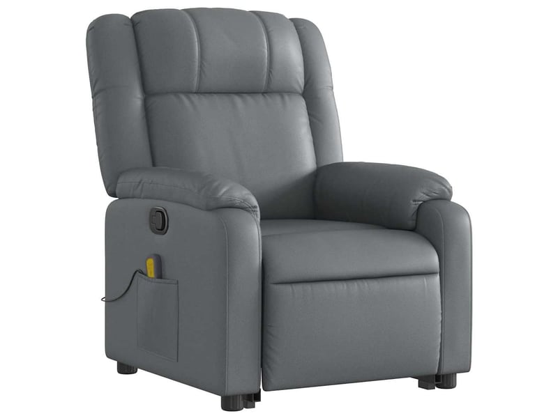  Fauteuil inclinable de massage, fauteuil relax gris similicuir shl20891  - Conforama D
