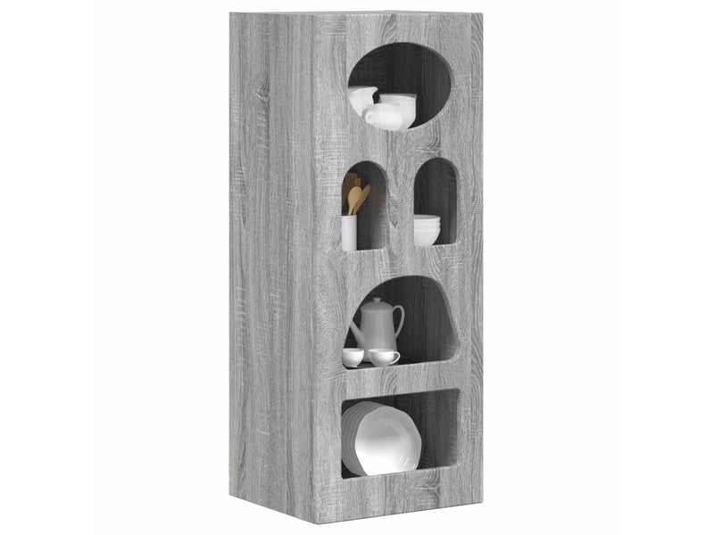 Buffet - bahut - meuble de rangement elst gris sonoma 40 x 35 x 100,5 cm bois d'ingénierie - Conforama C