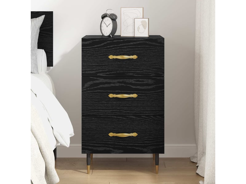  Table de chevet - cabinet de chevet - table de nuit chêne noir 40 x 40 x 66 cm bois d'ingénierie  - Conforama C