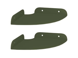 Lot de 2 étagères flottantes d'angle, étagères murales vert olive 15 x 15 x 2 cm cf41655