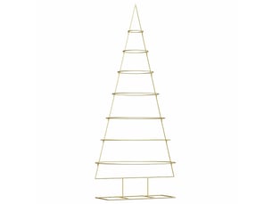 Arbre de noël, décoration de noël en métal doré 209 cm acier peint par poudre cf61733