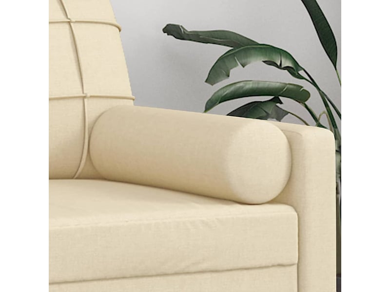  Lot de 2 coussins décoratifs crème ø15x50 cm tissu cf60862  - Conforama E