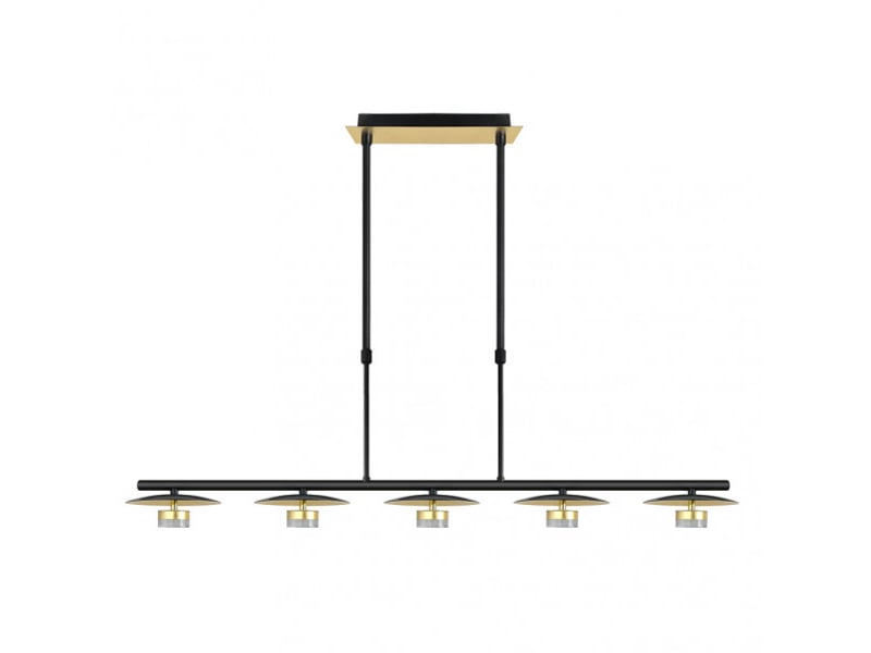  Fabrilamp ciudad del cabo, lampe, moderne, led, 30 w, 2400 lm, 4000 k, noirdoré, 40-62 x 104 x 15 cm 153655016 - Conforama A