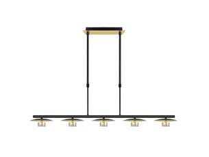 Fabrilamp ciudad del cabo, lampe, moderne, led, 30 w, 2400 lm, 4000 k, noirdoré, 40-62 x 104 x 15 cm