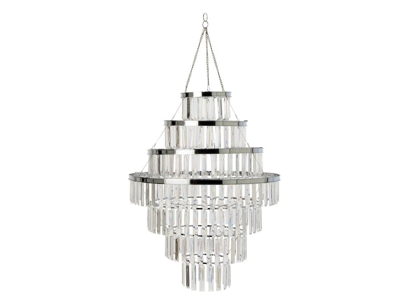  Abat-jour suspension pampilles xenia 73cm transparent  - Conforama A