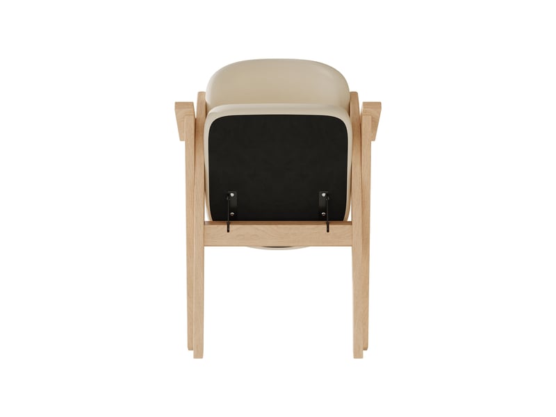  Chaises pliables en bois - lot de 6 chaises - bois massif - design pliable - coussin en lin - accoudoirs ergonomiques  - Conforama W