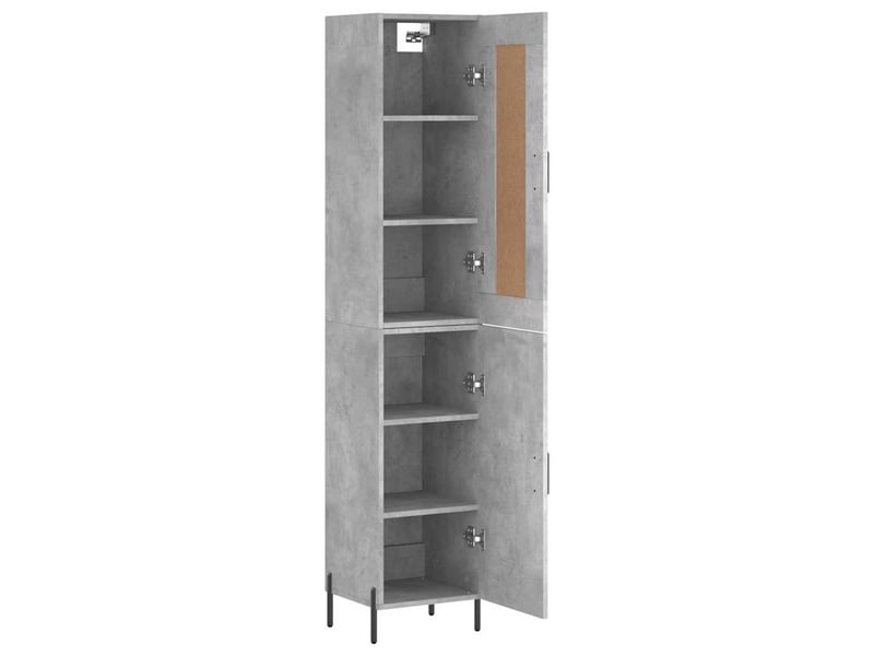  Buffet haut - bahut - meuble de rangement gris béton 34,5x34x180 cm bois d'ingénierie  - Conforama D