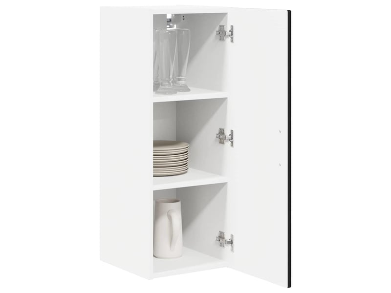  Meuble mural de cuisine, armoire de cuisine noir 30x31x80cm bois d'ingénierie shl5559  - Conforama C