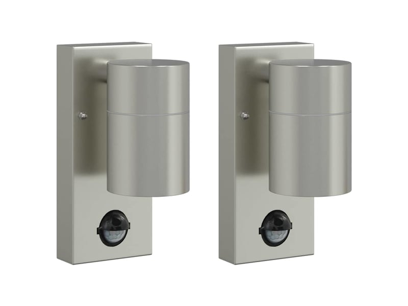  2 pièces applique murale extérieure argenté 6,5x10,5x16 cm shl61346  - Conforama A