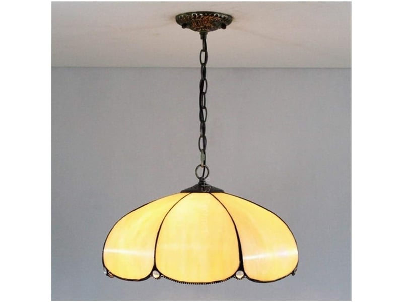  Suspension créative en bois massif et verre, style campagne – e27, source 9w blanc chaud incluse, pour salle à manger, bureau et chambre-style 3  - Conforama D