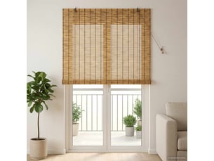 Store enrouleur, store à rouleau marron 120 x 220 cm roseau cf45289
