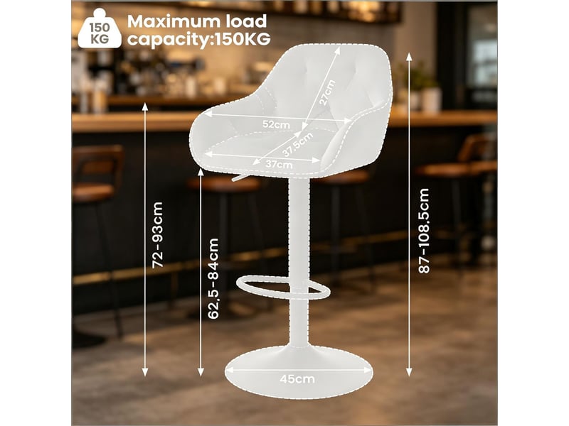  Chaise de salle à manger dossier chaise repas dossier format de bar petit déjeuner  - Conforama C