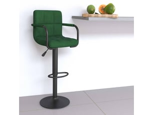 Tabouret de bar, chaise de bar vert foncé velours shl27169
