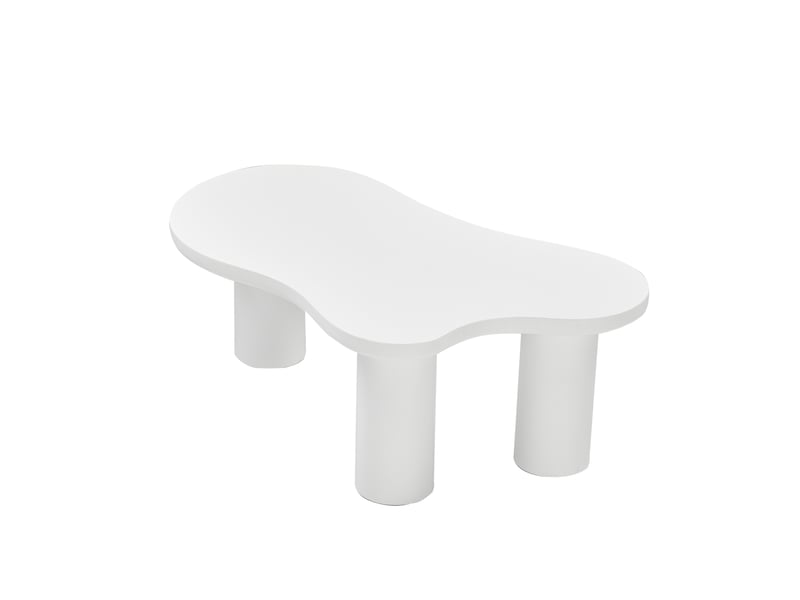  Table basse nuage irrégulière 107 x 66 x 40,5 cm, plateau mdf, pieds pvc  - Conforama D
