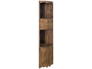 Étagère d'angle en bois marron 40x40x185 cm h