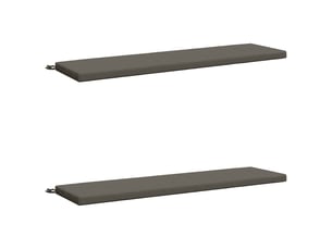 Lot de 2 coussins de banc, coussins d'assise soest 100 % polyester gris cf57232