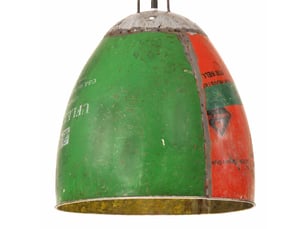 Lampe suspendue, suspension luminaire industrielle 25 w multicolore ronde 42 cm e27