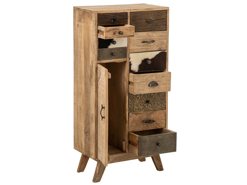  Commode à tiroirs en bois jonas 110cm naturel  - Conforama E