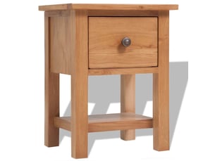 Vidaxl table de nuit 2 pcs bois chêne massif tiroir chevet 36x30x47 cm chambre